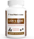 Real Mushrooms Lion's Mane Pet Mushroom Supplement – Pet Wellness Capsules – Cat & Dog Supplement & Vitamins – Support Mindful Routines – Organic, Vegan, Non-GMO, 120 Count Count