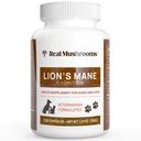 Real Mushrooms Lion’s Mane Pet Mushroom Supplement – κάψουλες ευεξίας κατοικίδιων ζώων – για το συμπλήρωμα γάτας & σκύλου & Βιταμίνες – Υποστηρίξτε το Mindful Routines – Organic, Vegan, Non-GMO, 120 Count