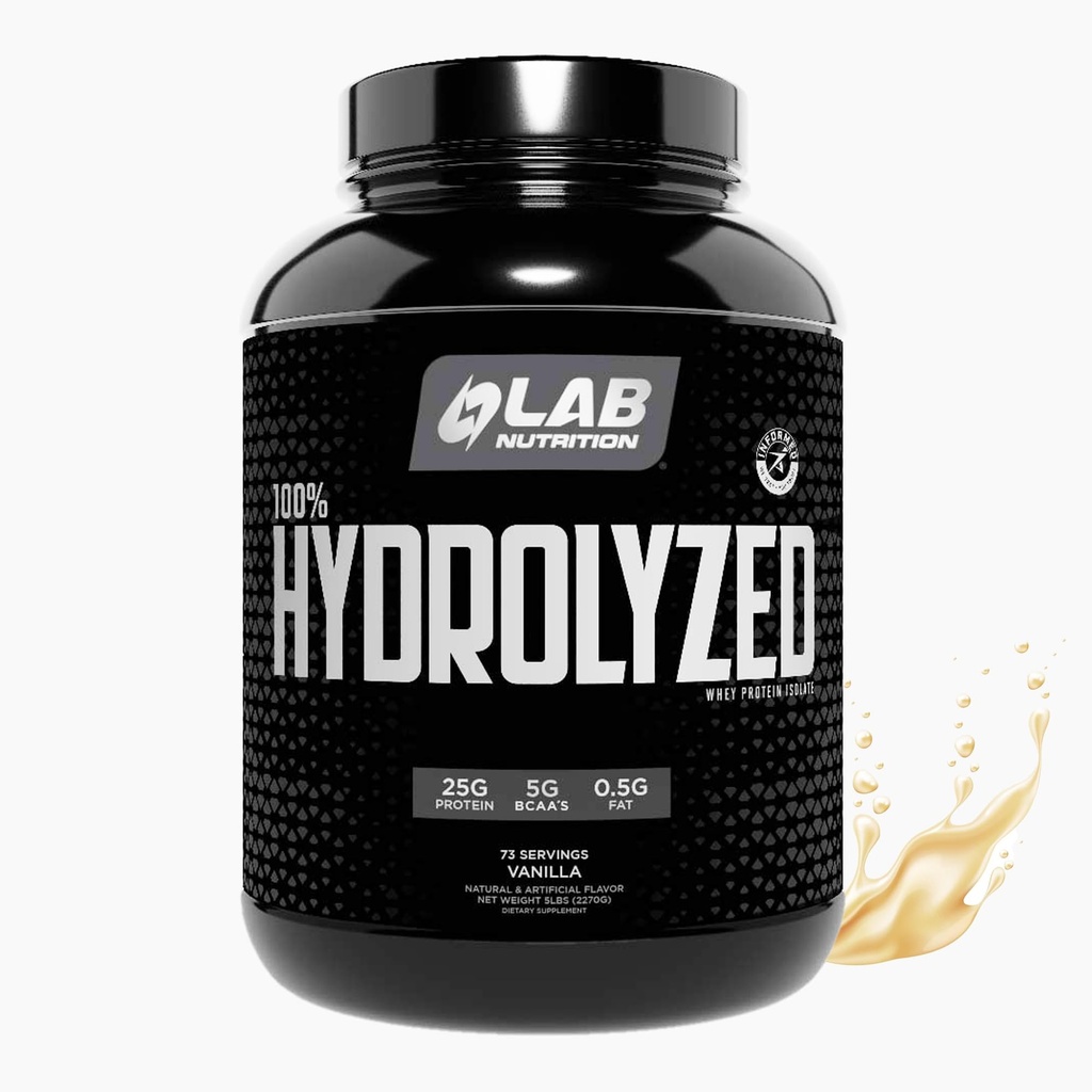 100% Hydrolyzed Whey proteini Isolate (5 Pounds, Vanilla Flavor) 25gr protein inşa, Kas, Lean Muscle Büyüme, Easy Digestion, Gluten Free, Lactose Free, Fast Absorbing.