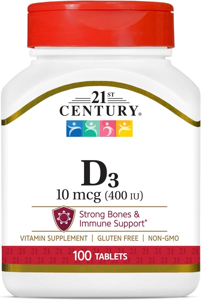 21. Yüzyıl D3 400 IU Tabletleri, 100 Kont
