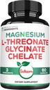 Satoomi 1200 mg 3in1 L-Threonate Supplement with Glycinate & Chelate - 60 Vegan Capsules