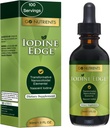 Go Nutrients Iodine Edge – Organik Nascent Iodine Liquid Supplement for Yourroid Support, Energy, Immune & Cognitive Health – High Abxia Drops - Natural Tincture for Women & Men – 1 ozz