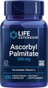 Life Extension Ascorbyl Palmitate 500 mg - Immune Support and Longevity - Water- Explain Gluten-Free, Non-GMO, Vegetarian – 100 Capsules