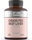 Optimal Carnivore Grass Fed Beef Liver Capsules, Pills, 180 Capsules, Desiccated Supplement