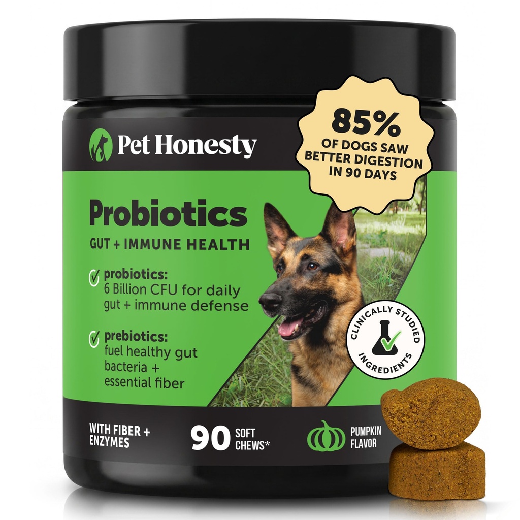 Pet, Occasional Diarrhea & Bowel Desteği için Köpekler için Probiyotikler, Köpekler için Gut Health, Immunity Health & Itch Relief (Pumpkin 90 ct)
