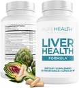 PUREHEALTHTH Liver Health – Liver Cleanse Detox & Repair with Artichoke Extract, Milk Thistle, Dandelion Root, Turmeric, Beet Root to Health Liver Renew with 11 Natural Nutrients, 60 Capsules
