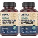 DEVA Vegan Magnezyum Glycinate 300mg, Trace Minerals, Higher Abhidrasyon, Chelated Magnezyum, 90 Tablet (Pack of 2)