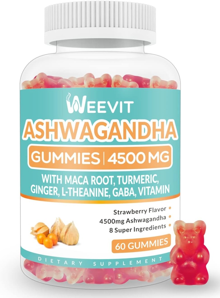 Χωρίς ζάχαρη Ashwagandha Gummies για γυναίκες & άνδρες, Ashwagandha Gummy με σκόνη ρίζας Maca