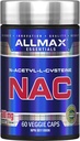ALLMAX NAC - 60 Veggie Capsules - Immune Support & Free Radikal Koruma - 60 Hizmetler