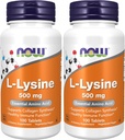 Şimdi Tamamlar, L-Lysine (L-Lysine Hydrochloride) 500 mg, Amino asit, 100 Kont(Pack of 2)