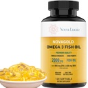 NovaGold Omega 3 Fish Oil – 2000 mg High Strength EPA DHA Supplement – Burpless, Easy to Swallow Softgels – Supports Heart, Brain, Joints, Immune & Skin – Non-GMO – 120 Liquid Capsules