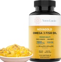 NovaGold Omega 3 Fish Oil – 2000 mg High Strength EPA DHA Supplement – Burpless, Easy to Swallow Softgels – Supports Heart, Brain, Joints, Immune & Skin – Non-GMO – 120 Liquid Capsules