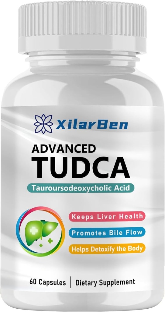 Genric TUDCA Supplement-Liver Support,Cleanse Detox&Remate, Rain Strength Bile Salt TUDCA 1000 mg 60 Capsules