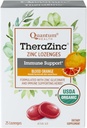 Kuantum Sağlığı TheraZinc Organik Çinko Lozenges Echinacea & Honey Immune Support for Yetişkinler & Kids 12+ Doğal olarak Flavored Blood Orange Fast Relief with No Aftertaste - 25 Count