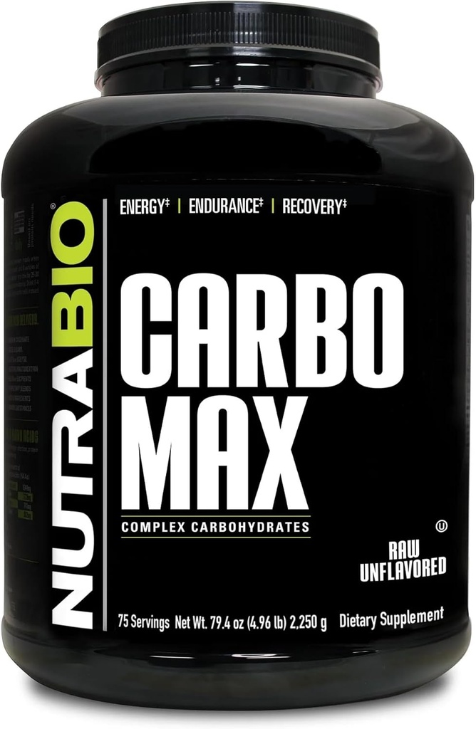 NutraBio CarboMax Maltodextrin σκόνη - Carbohydrate σκόνη για Παρατεταμένη Ενέργεια - Θερμίδα Πλούσιο για τους μυς και την αύξηση βάρους - Χωρίς γεύση - 5 Λίρες, 75 εξυπηρετούν