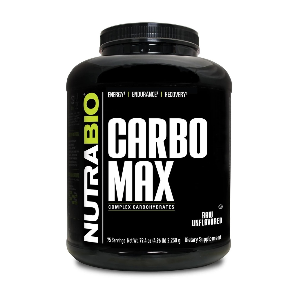 NutraBio CarboMax Maltodextrin Toz - Sustained Energy için Carbohidrat Toz - Kas ve Kilo Vermesi için Zengin - Unflavored - 5 Pound, 75 Hizmet