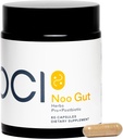 NOO Gut, Gut & Skin: Βότανα, προβιοτικά, Postbiotic, 3-in-1 Formula για την υγεία των ούλων, Bloat Support, Τακτικές κινήσεις του εντέρου, Λαμπερό δέρμα, 60 κάψουλες Vegan