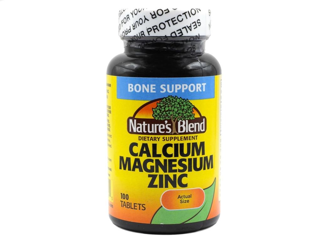 Nature's Blenduba Magnezyum çinko Tabs, Unflavored, 100 Count