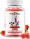 HMB ve Leucine Brasseri Gummies: L-Glutamine ile Erkekler için HMB Supplements Kas Büyüme Hızlı Çalışma Kurtarma, Sugar Free Vegan Non-GMO Strawberry Flavored 30 Day Supply