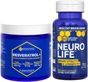 NATURAL STACKS NeuroLife & Resveratrol Supplement Sche - Supports Longevity & Brain Aging* - 120 Total Capsules