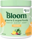 Bloom Beslenme Superfood Greens Toz, Digestive Enzymes w/Probiyotiks & Prebiyotiks, Gut Health, Bloating Relief for Women, Chlorella, 15 SVG (15 Hizmetler 1), Mango)
