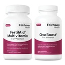 Kadınlar ve Ovaboost Combo için Fertness Supplement & Natural Ferttitude Vitamin with Myo-Inositol, Vitex & Vitamins to Support Ovulation, Regularity & Egg Quality, 1 Ay Supply