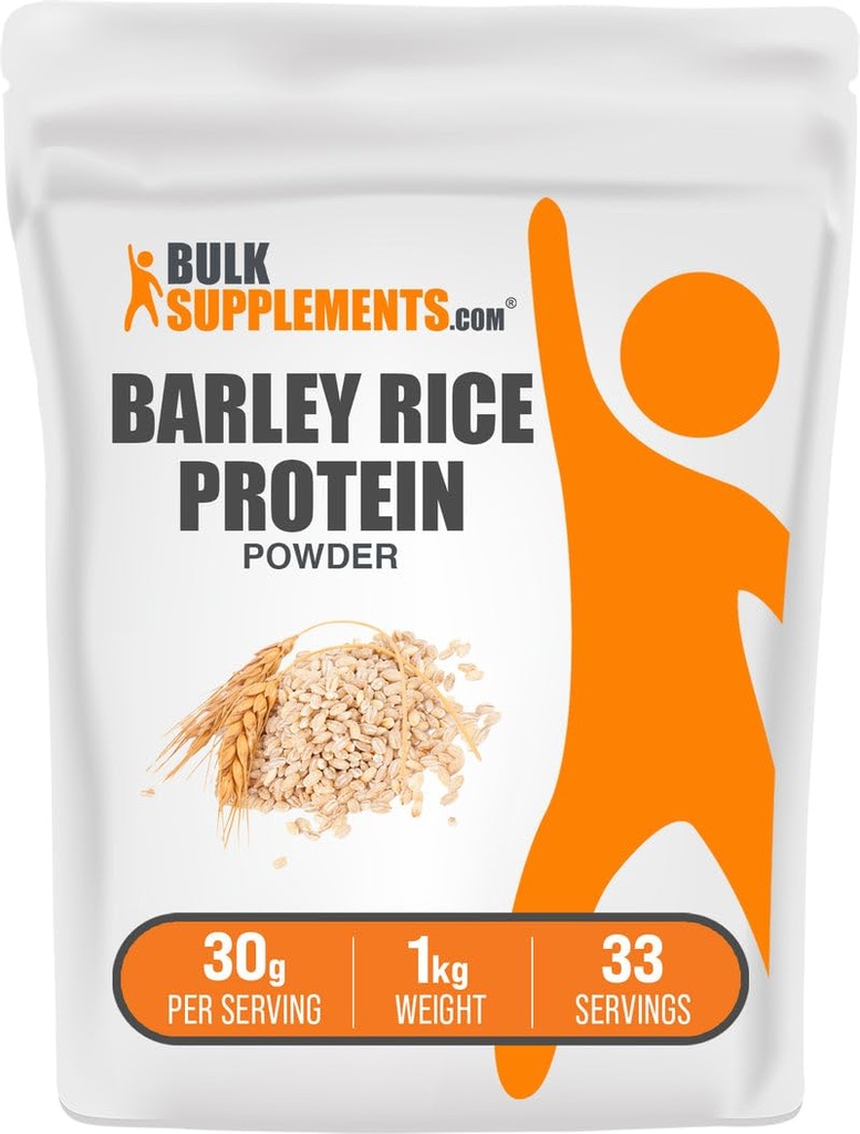 BulkSupplements.com Barley Rice Protein Toz - Vegan Protein Toz, Spor Beslenme - Hizmetsiz ve Süt Free, 30g, 1 kg (2.2 lbs) (Pack of 1)