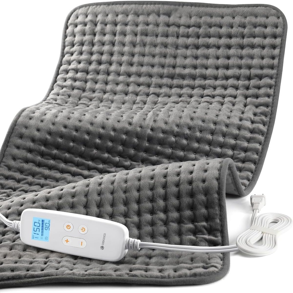 CooCo 17x33 Arka için Büyük Isıtma Pad, HSA Anne Babası için Onaylanmış Hediyeler, Boy Omuz omuzları Dönem Cramps, FSA Eable Heat Pad, Auto Off, 10ft Cord, Kadınlar için Noel Hediyesi