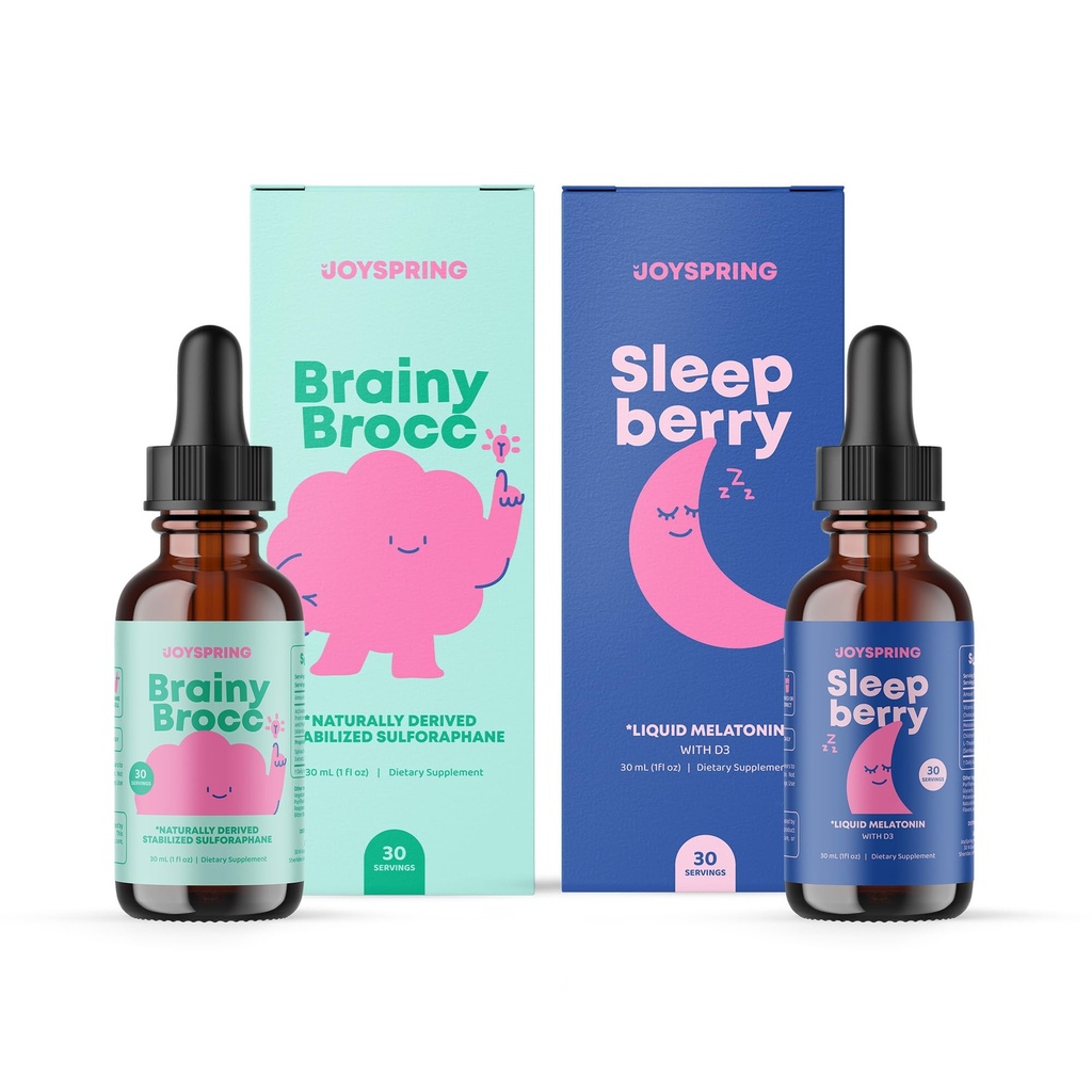 JoySpring SleepBerry Liquid Melatonin ve Sulforaphane Supplement for Kids