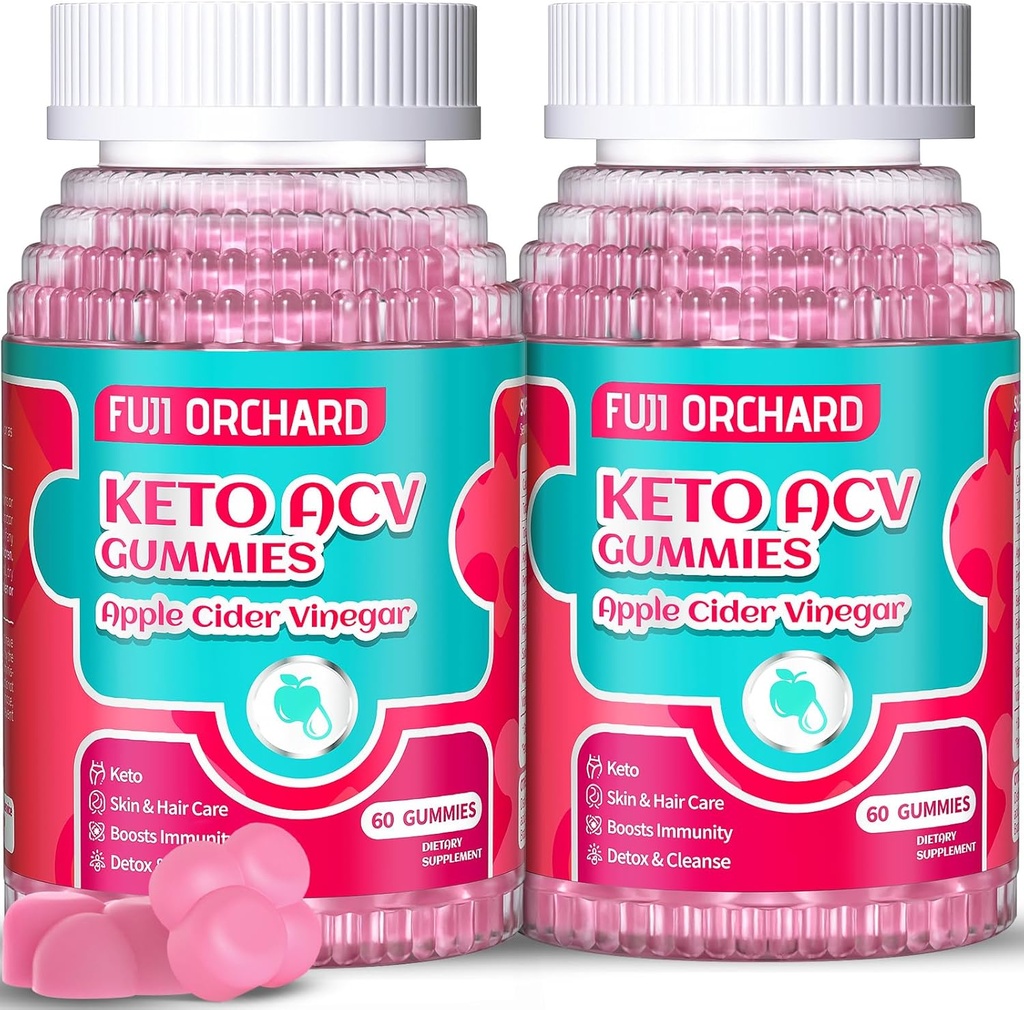 Kilo kaybı için Keto ACV Gummies - Anne, Probiyotikler, Vitaminler B6 & B12, Vegan & Non-GMO - Kadınlar için Metabolism & Fat Burn, 120 Vegan