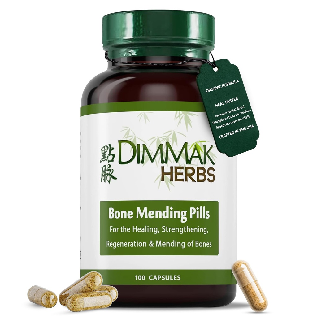 Eva Bone Mending Pills Tarafından Dimmak Herbs, Bone Fracture Healing Supplement, BoneBoosting Pills, Çin Tıp Herbs - 100 caps 500 mg