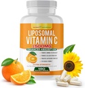 Liposomal Vitamin C 1500mg, συμπλήρωμα βιταμίνης C - Υψηλής Απορρόφησης Ασκορβικό οξύ - ανοσοποιητικό συμπλήρωμα υποστήριξης & βοηθά την παραγωγή κολλαγόνου- 180 κάψουλες