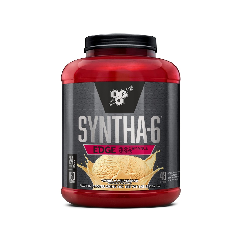 BSN SYNTHA-6 Edge proteini Toz, Vanilla proteini Toz, Hydrolyzed Whey, Micellar Casein, Süt Protein Isolate, Low Sugar, 24g Protein, Vanilla Milkshake, 48 Hizmetler
