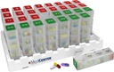 MedCenter Monthly Pill Organizer 4 Times a Day, 31 Günlük İlaç Maske veya Lock Box için 31 Pill Kutu ve 4 Günlük Karşılaştırma Hediye Anne, Baba, Yaşlı ve Yaşlılar için Hediye