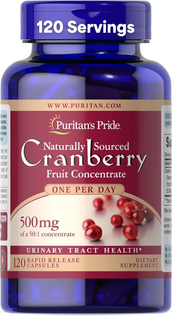 Puritan's Pride One A Day Cranberry - 120 Capsules Supports Urinary Health