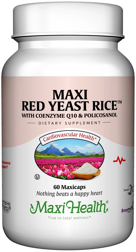 Maxi Health, Maxi Red Yeast Rice Kompleksi (600 Mg), 60 Capsules