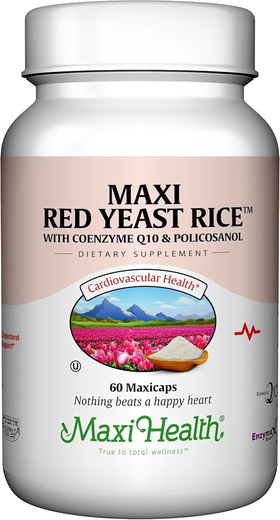 Maxi Health, Maxi Red Yeast Rice Kompleksi (600 Mg), 60 Capsules
