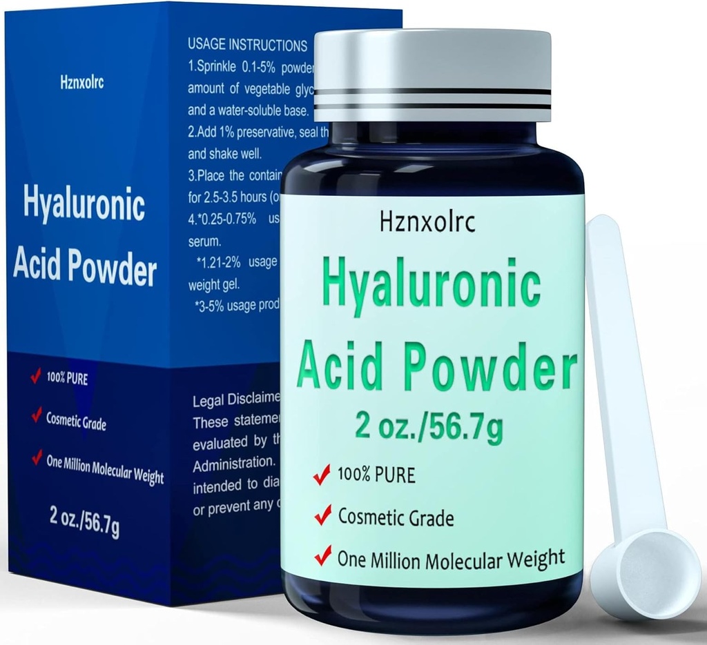 2 oz Hyaluronik Asit Toz, 56.7 Grams, Yüksek Moleküler Ağırlık, 100 Pure, Premium Hyaluronic Asit Toz, Vegan, Su ►