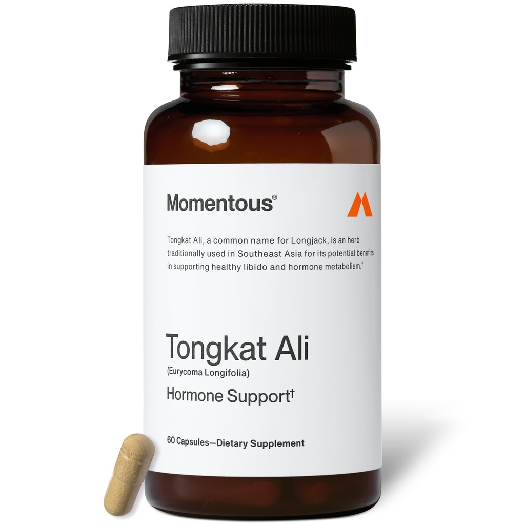 Momentous Tongkat Ali Supplement - Erkekler ve Kadınlar için Longjack Köklü Toz - Hormon Dengesi, Performans ve Mood - Doğal Wellness - Bilgili Spor Onaylandı - 400 mg - 30 Hizmetler