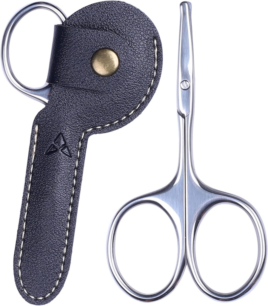 3.75" Nose Hair Scissors, Round Tip Küçük Yüz Erkeklerin Kazıcısı için Ağrılı Scissors