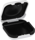 Ακοή Βοηθητικό Υπόθεση Σκληρό Μικρό Splashproof 2.16"*2.04"*0.39" Συνοφρυωμένο εσωτερικό για 2 Βοηθητικά Ακρόαση, ITE, RIC, CIC