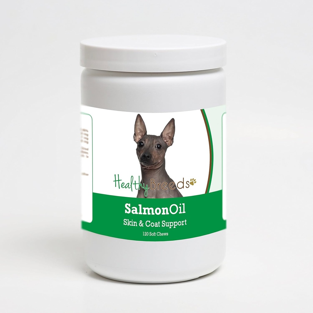 Sağlıklı Breeds Amerikan Saçsız Terrier Salmon Yağ Yumuşak Chews 120 Kont