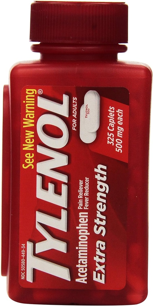 Tylenol επιπλέον δύναμη Acetaminophen 500 Mg 325 Caplets