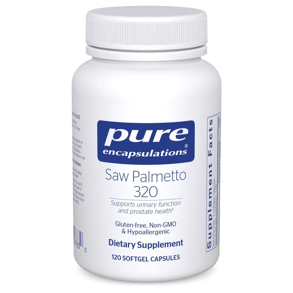 Καθαρές εγκοπές Saw Palmetto 320 - Λιπαρά οξέα & άλλα απαραίτητα θρεπτικά συστατικά για την υποστήριξη Μεταβολισμός & λειτουργία ούρων - με εκχύλισμα πριονιού Palmetto - 120 κάψουλες Softgel