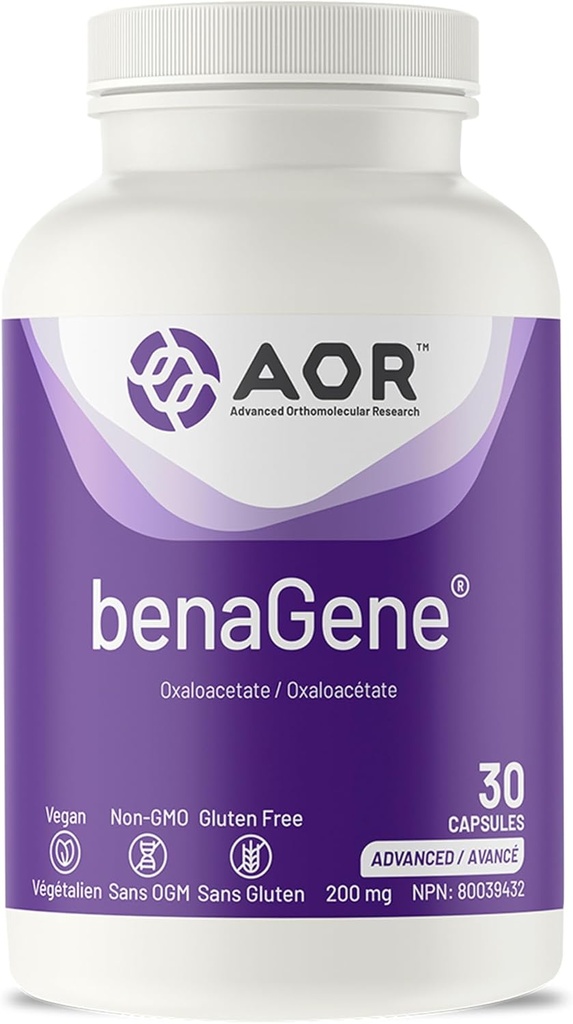 AOR, benaGene, Sağlıklı Ağlama, Enerji ve Longevity, Dietary Supplement, 30 hizmet (30 kapsül)