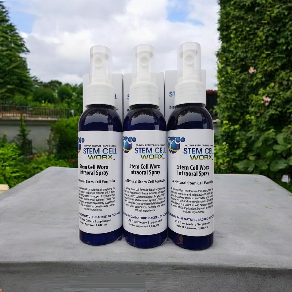 Συμπλήρωμα βλαστικών κυττάρων - 3 PK Deal - Stem Cell Worx Intraral για 95% Απορρόφηση. Επιστημονικά αποδεδειγμένα για να ενεργοποιήσετε τα βλαστικά κύτταρα σας. Όλη μέρα ενέργεια, ενίσχυση ανοσοποιητικού συστήματος, μείωση του κοινού πόνου.