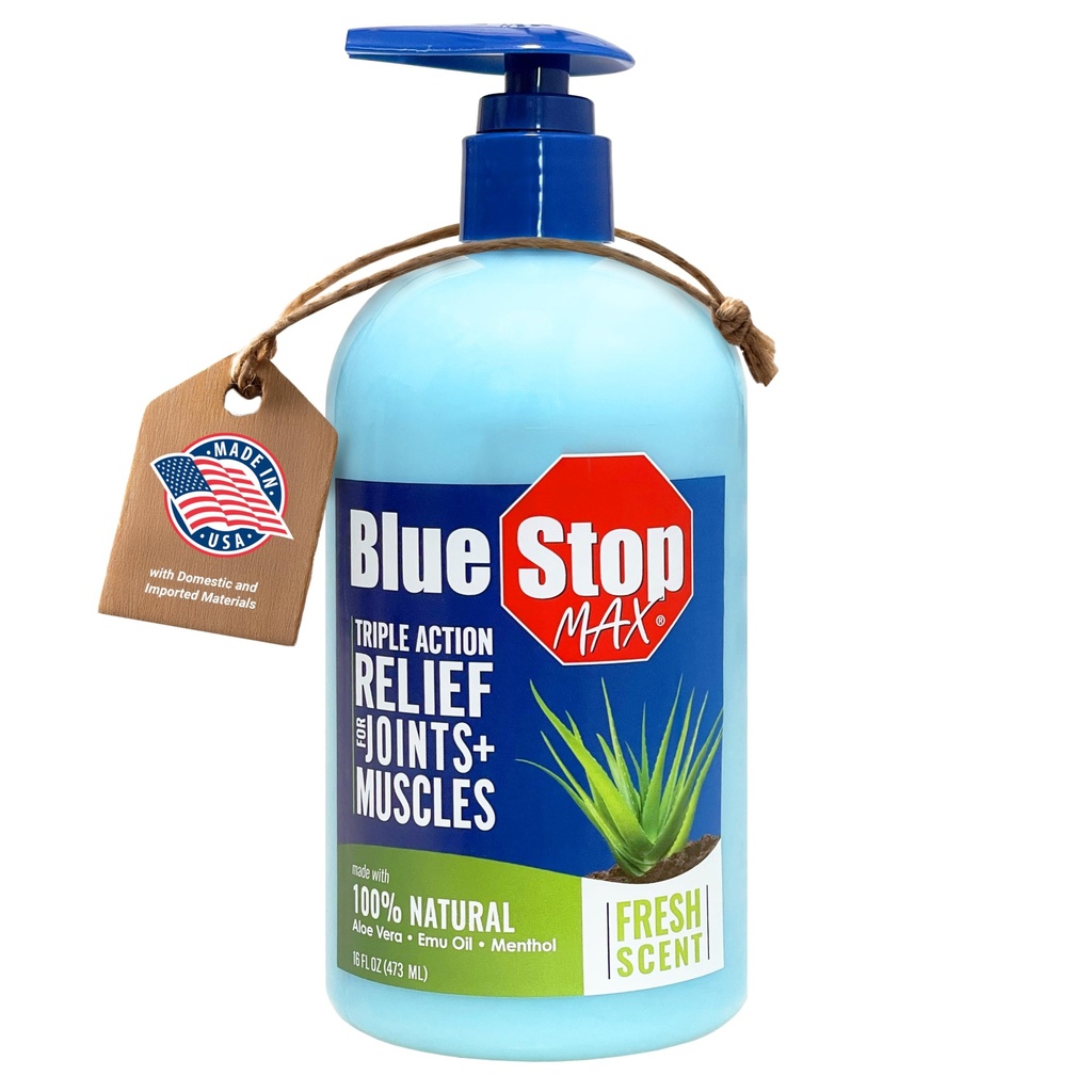 Blue Stop Max Masaj Gel Body Aches, 16 oz Pump Şişe; 1 Ürün Relieves Body Aches, Supports Commons ve Nourishes The Skins