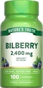 Nature's Truth Bilberry Extract Capsules | 2400 mg | 100 Count | Non-GMO & Gluten Free Supplement Supplement