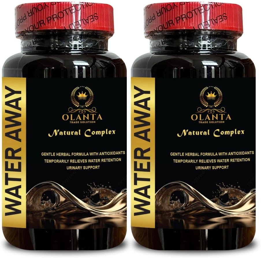 WATER AWAY - Fast Acting Bloating Relief, water pills water retention, diuretic pills for water retention, diuretic water pills, fluid pills for water retention - 2 Bottles