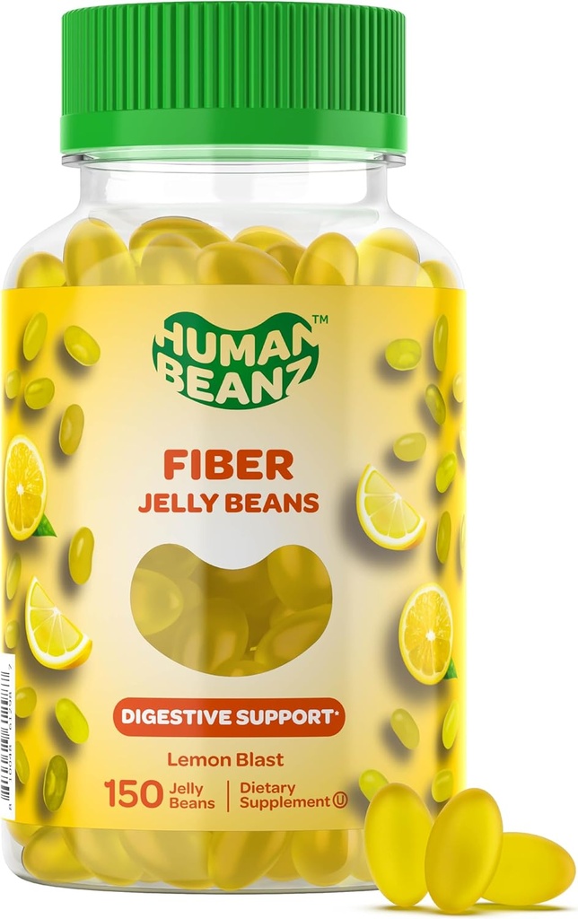 Fiber Jelly Bean yetişkinler için Gummies, Digestive Health için Fiber Supplement, Vejetaryen Fiber Gummy, 150 Jellybeans